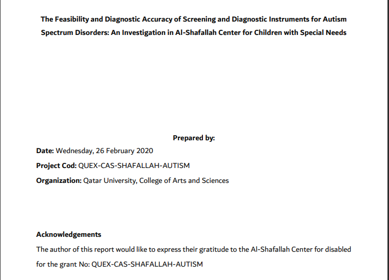 Project Cod  QUEX-CAS-SHAFALLAH-AUTISM